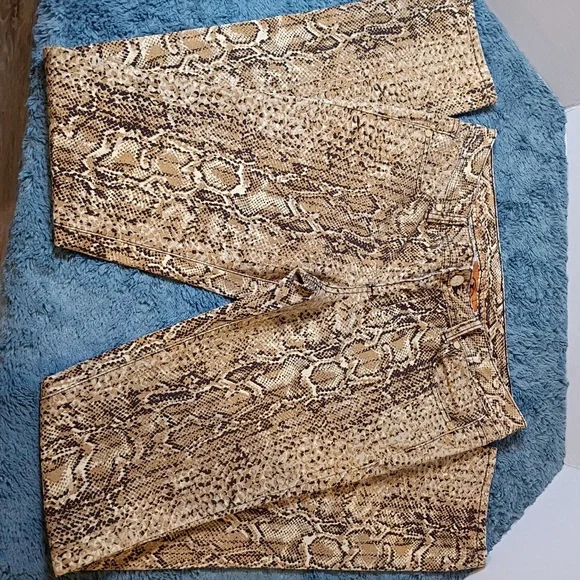 Tory Burch Super Skinny Snakeskin Print Jeans Size 29 Stretch Designer Denim - Picture 13 of 13